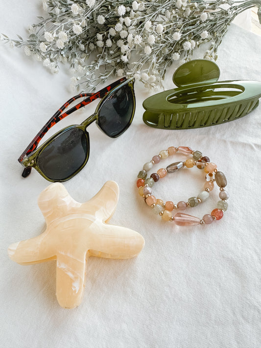 Green Framed Sunglasses