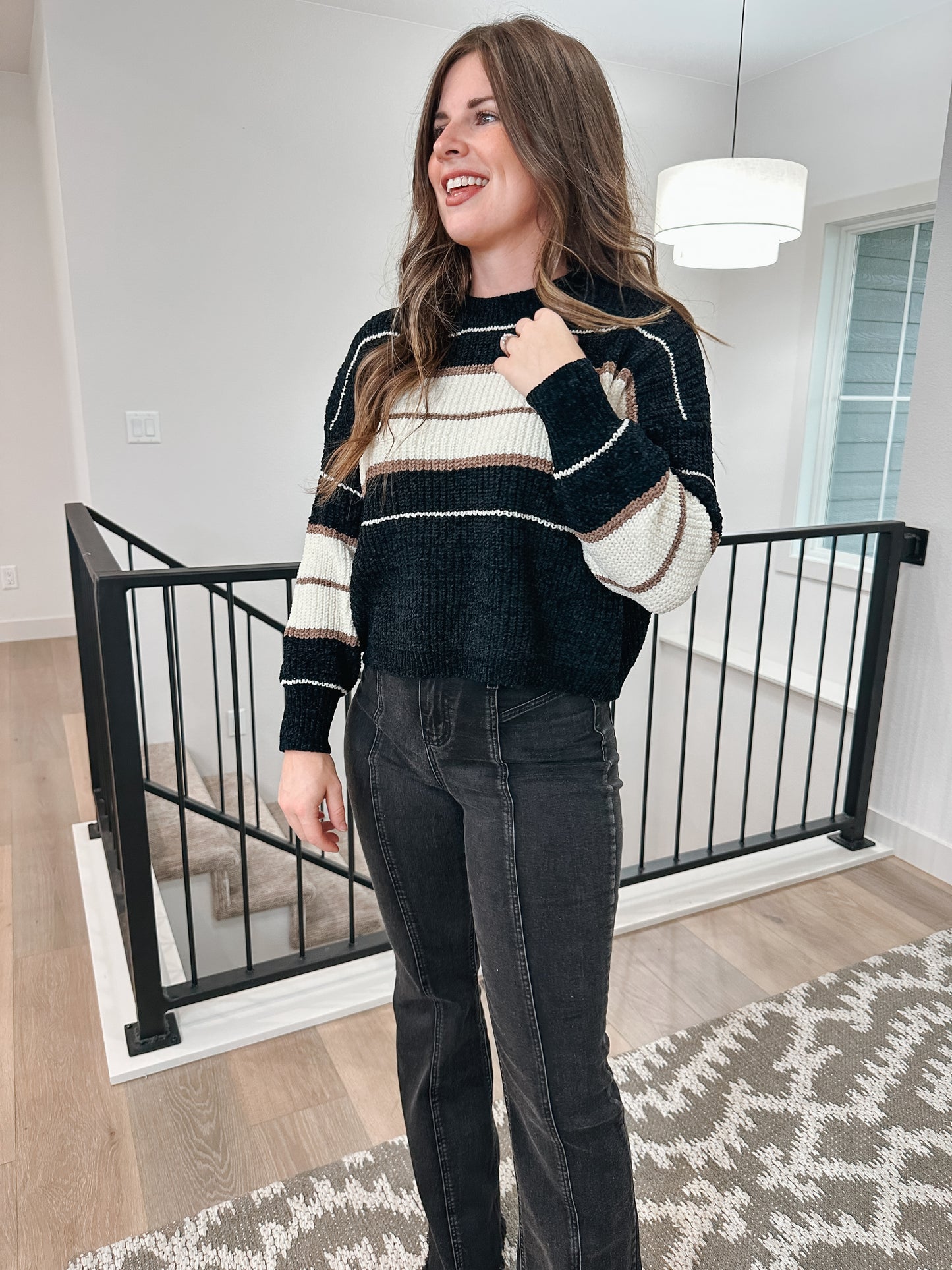 Chenille Stripe Sweater