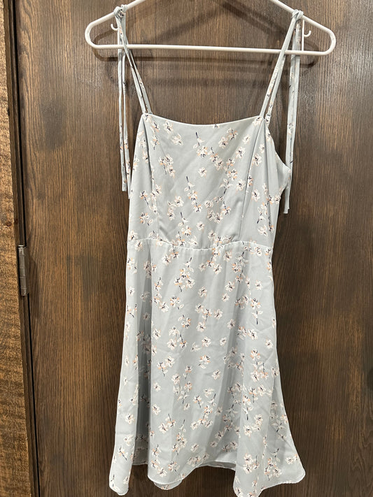 Light Blue Floral Dress - Small