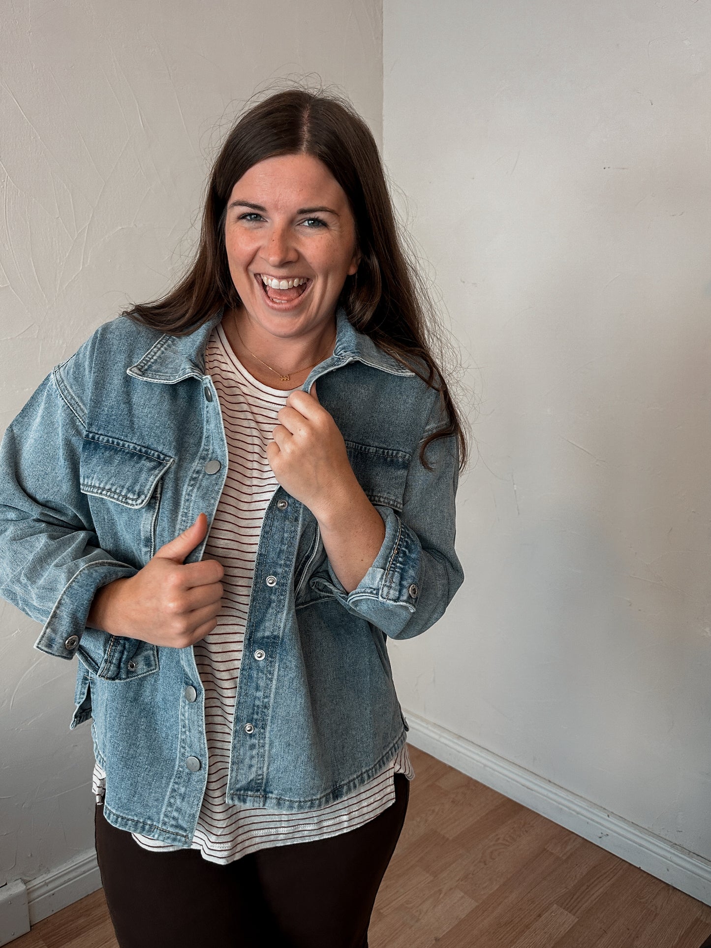 Vintage Washed Denim Shacket