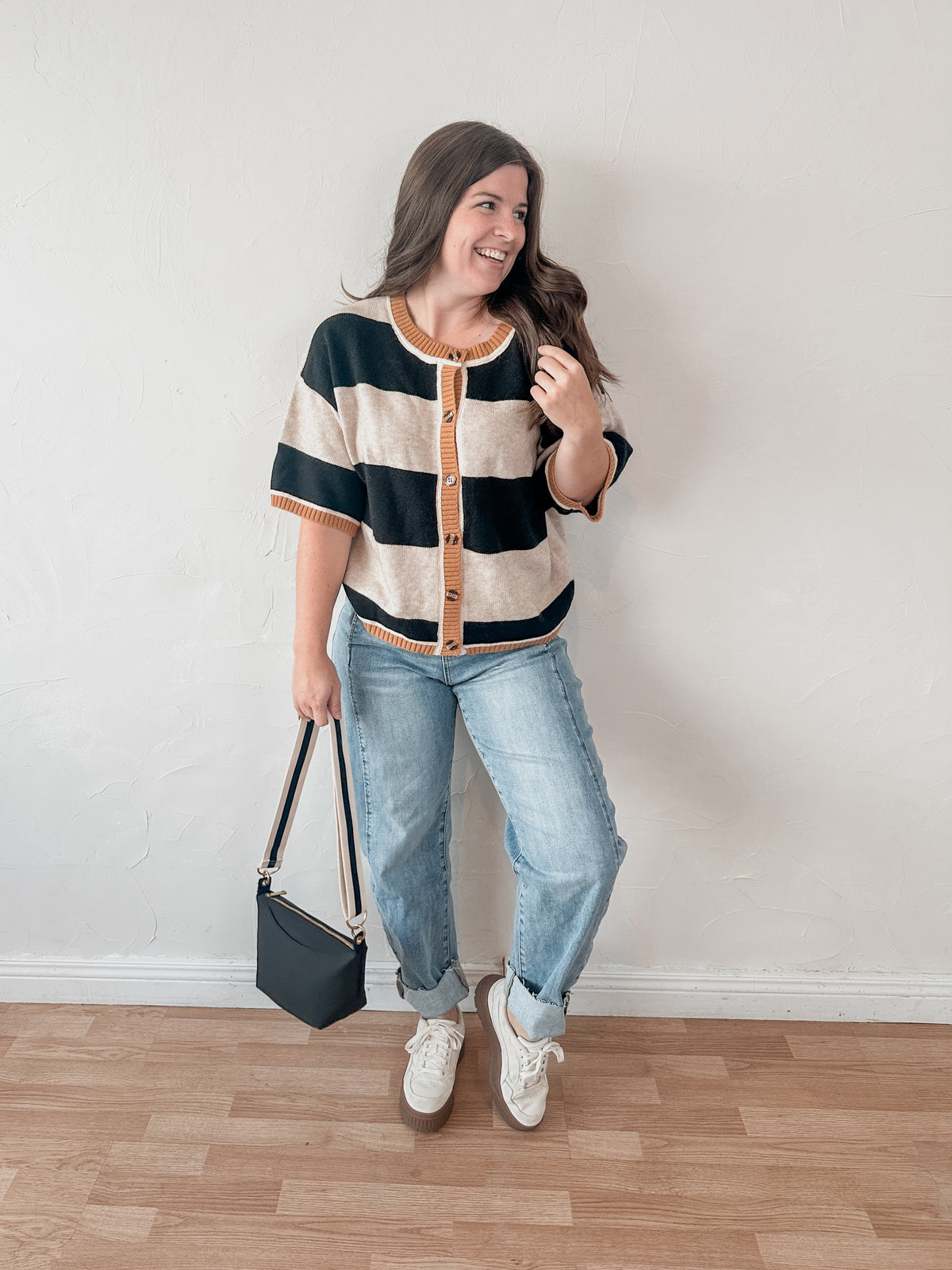 Stripe Crossbody Bag