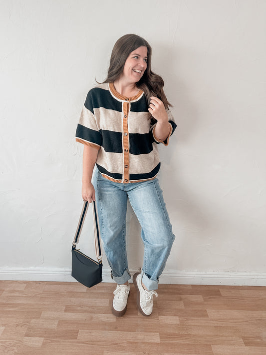 Stripe Crossbody Bag
