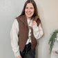 Chocolate Quilted Puffer Vest