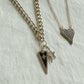 Black Heart Studded Charm Necklace