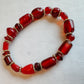 Red Glass Stretch Bracelet