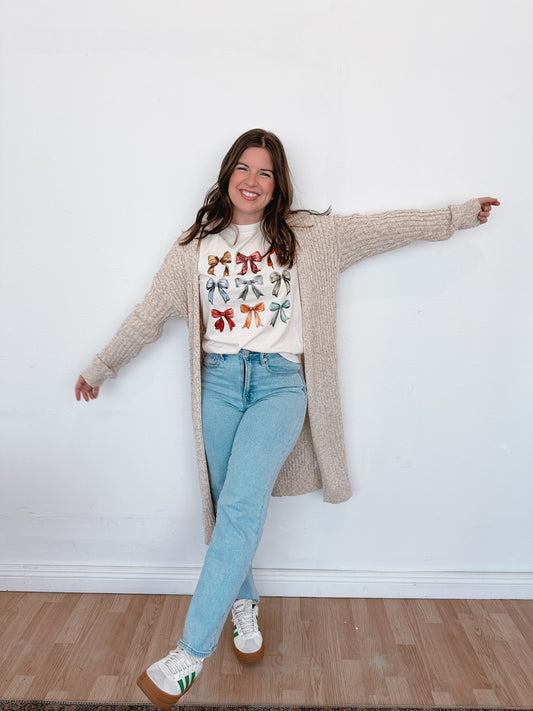 Oatmeal Midi Duster Cardigan