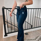 Double Button Flare Jeans