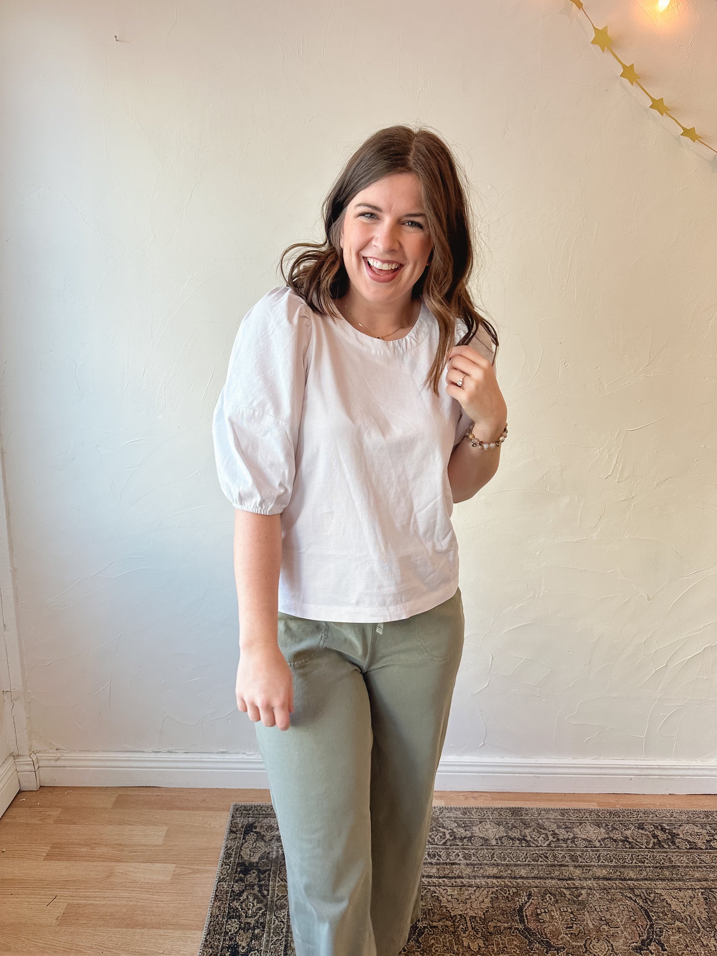 Essential Puff Sleeve Cotton Top