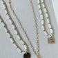 White Beaded Charm Necklaces