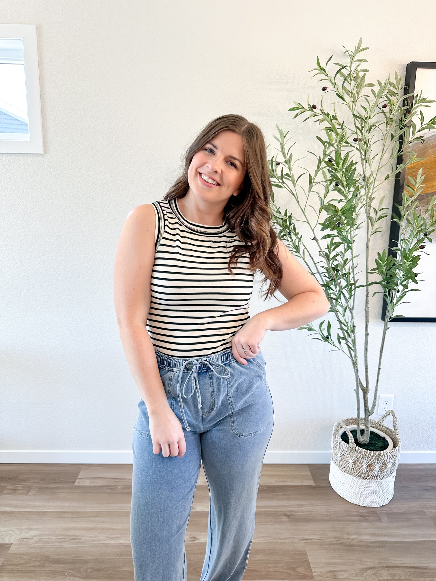 Black Stripe Tank