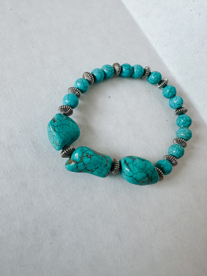 Beaded Turquoise Stretch Bracelets