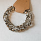 Silver Beaded Stretch Bracelet Set
