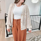 Cream Floral Open Knit Cardigan