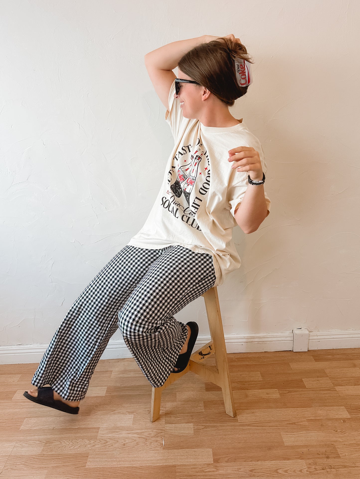 Black Gingham Pants