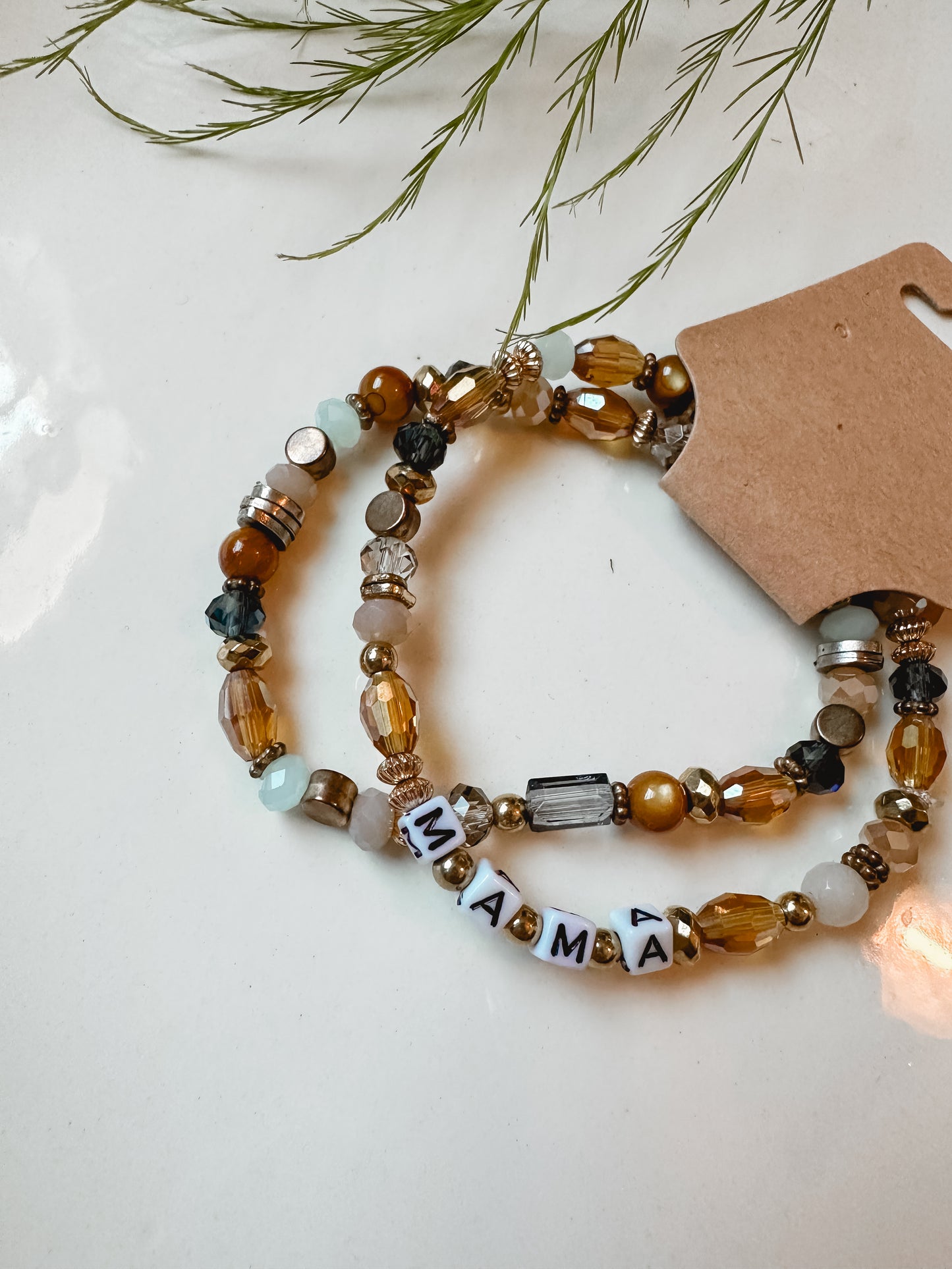 Vintage Blue Mama Bracelet Set