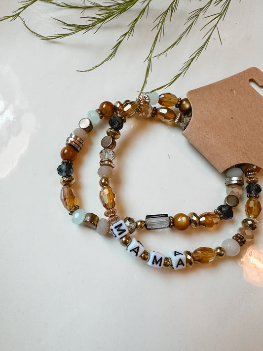 Vintage Blue Mama Bracelet Set
