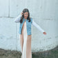 Scallop Edged Denim Vest