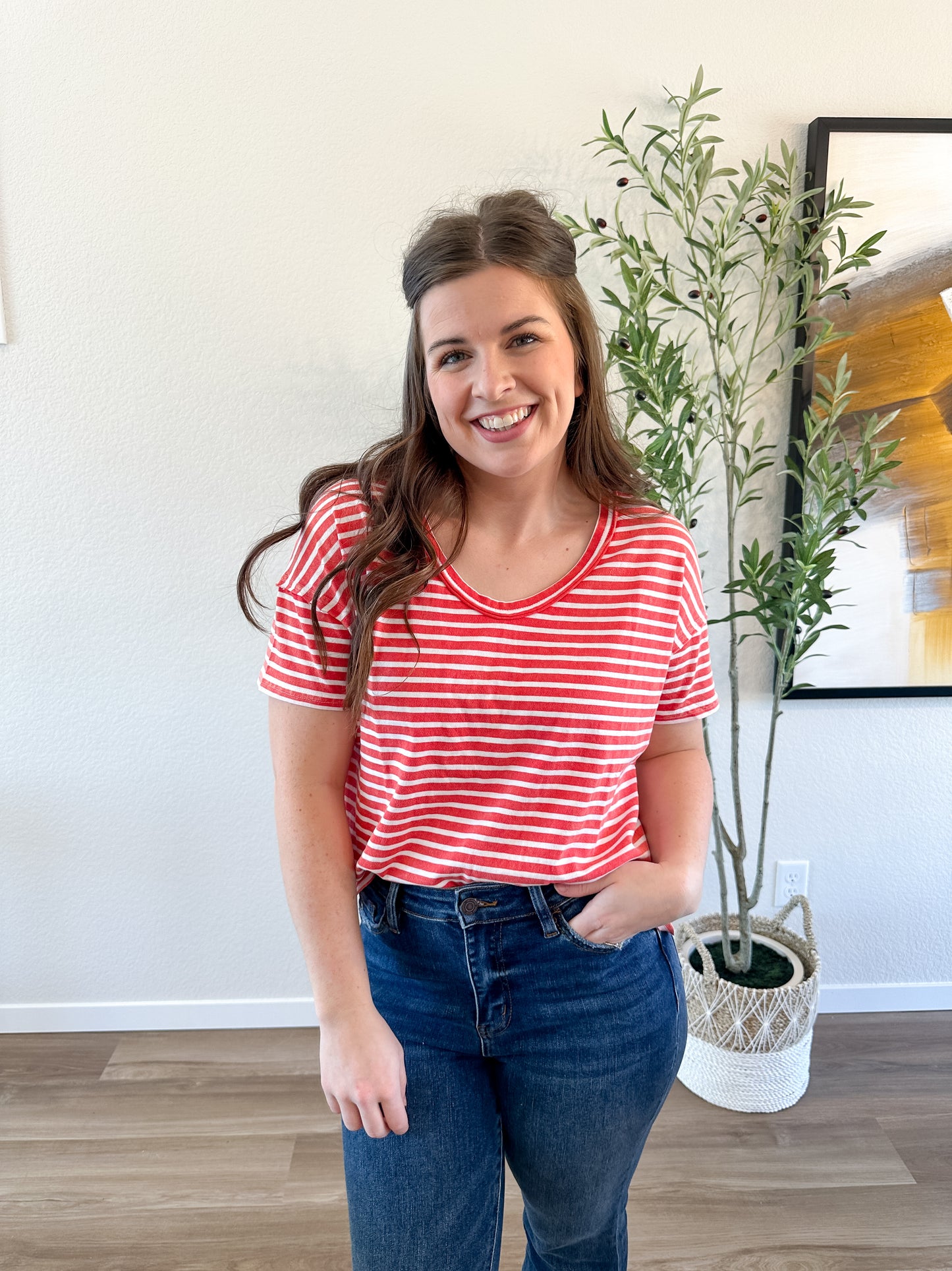 Red Stripe Tee