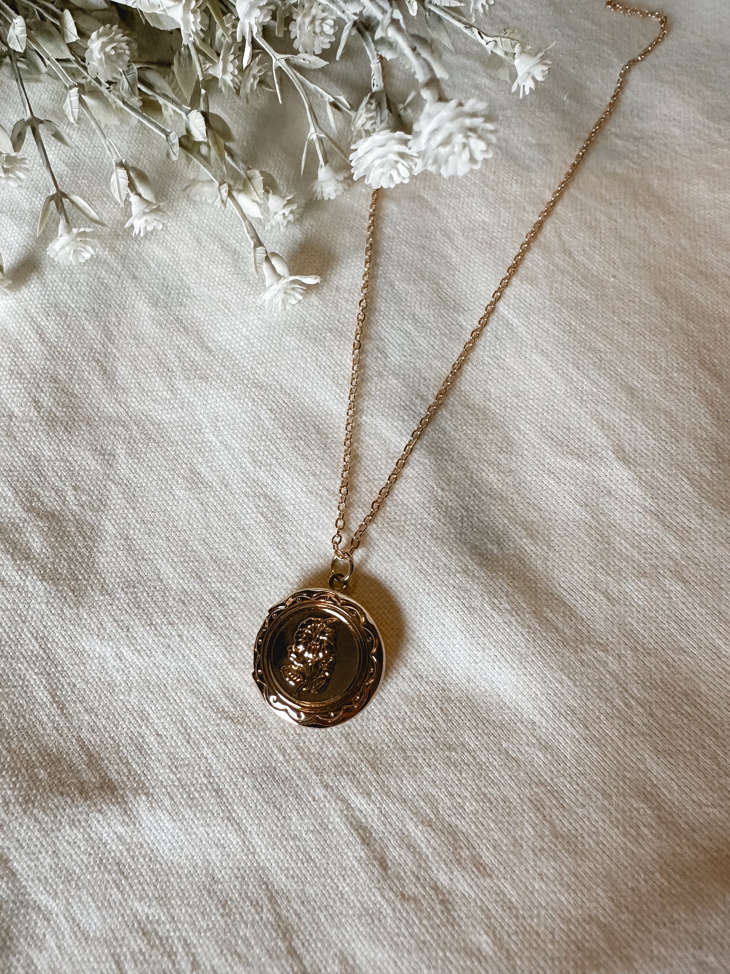 Flower Locket Necklace