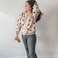 Oatmeal Polka Dot Cardigan