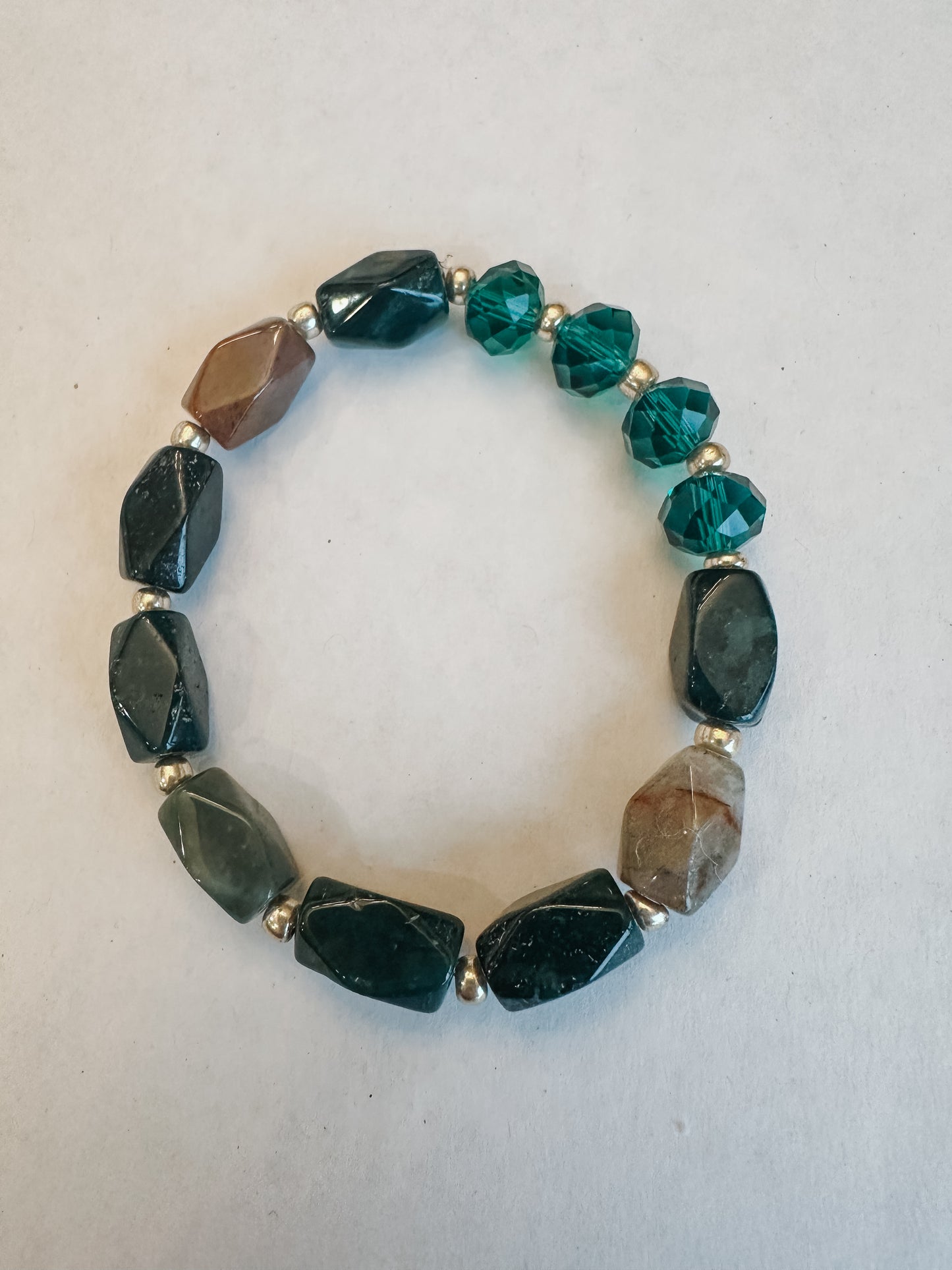 Stone Green Stretch Bracelet