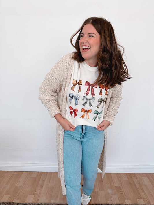 Oatmeal Midi Duster Cardigan