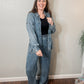Elastic Waist Chambray Pants