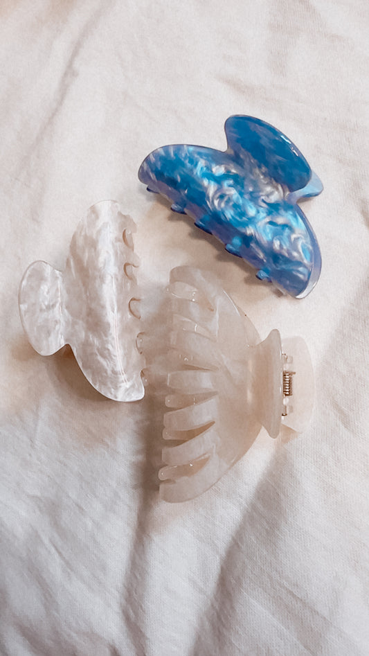 Deep Waters Half Moon Claw Clip