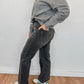 High Rise Wide Leg in Washed Grey