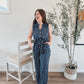 Navy Stripe Jumpsuit