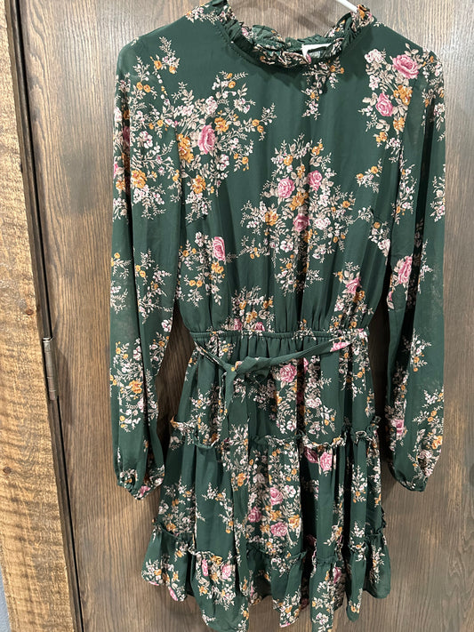 NWT Green Floral Dress - Small