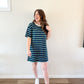 Stripe Short Sleeve Tee Dress