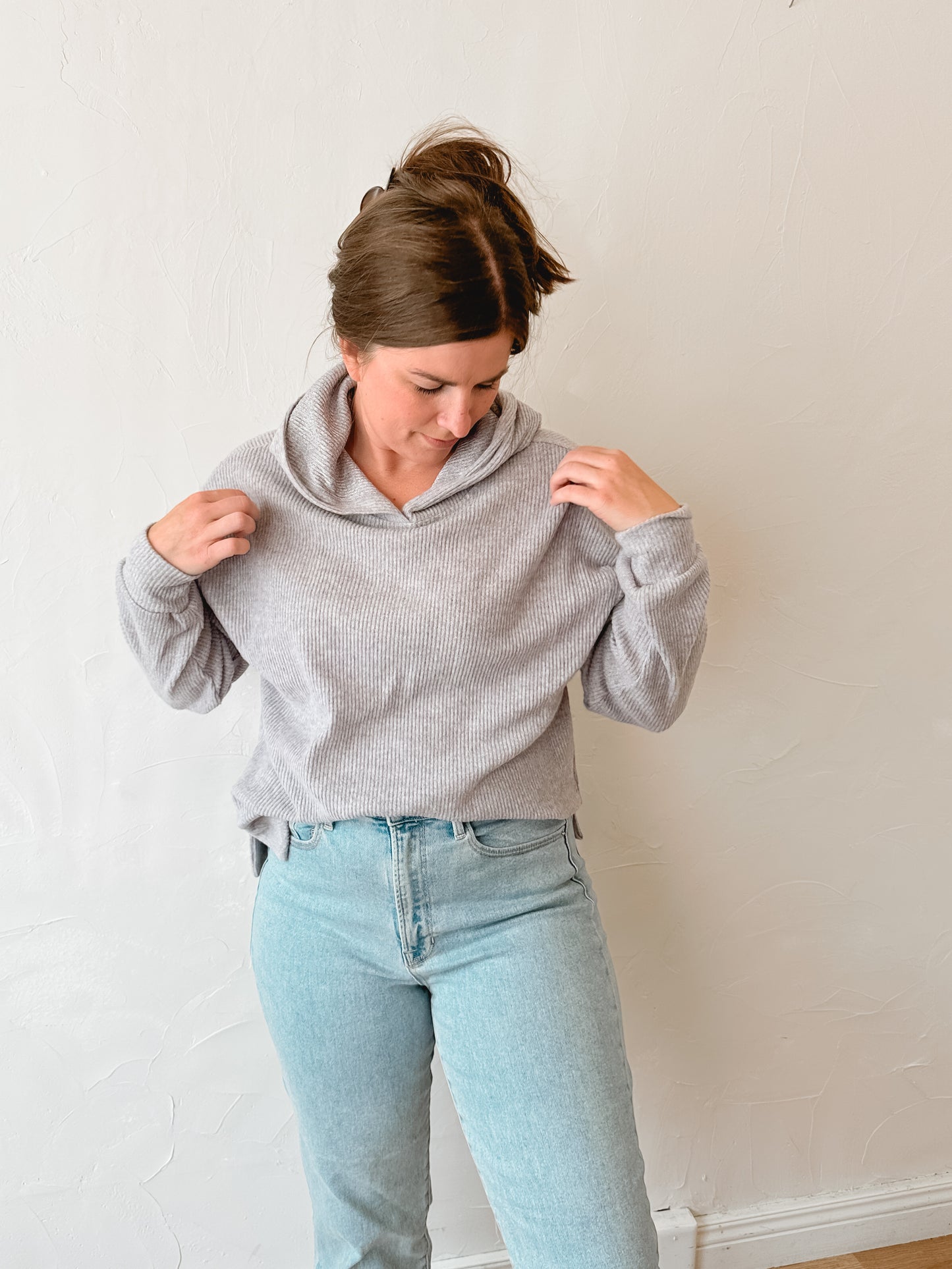 Soft Lightweight Heather Grey Hoodie