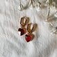 Red Heart Charm Huggies