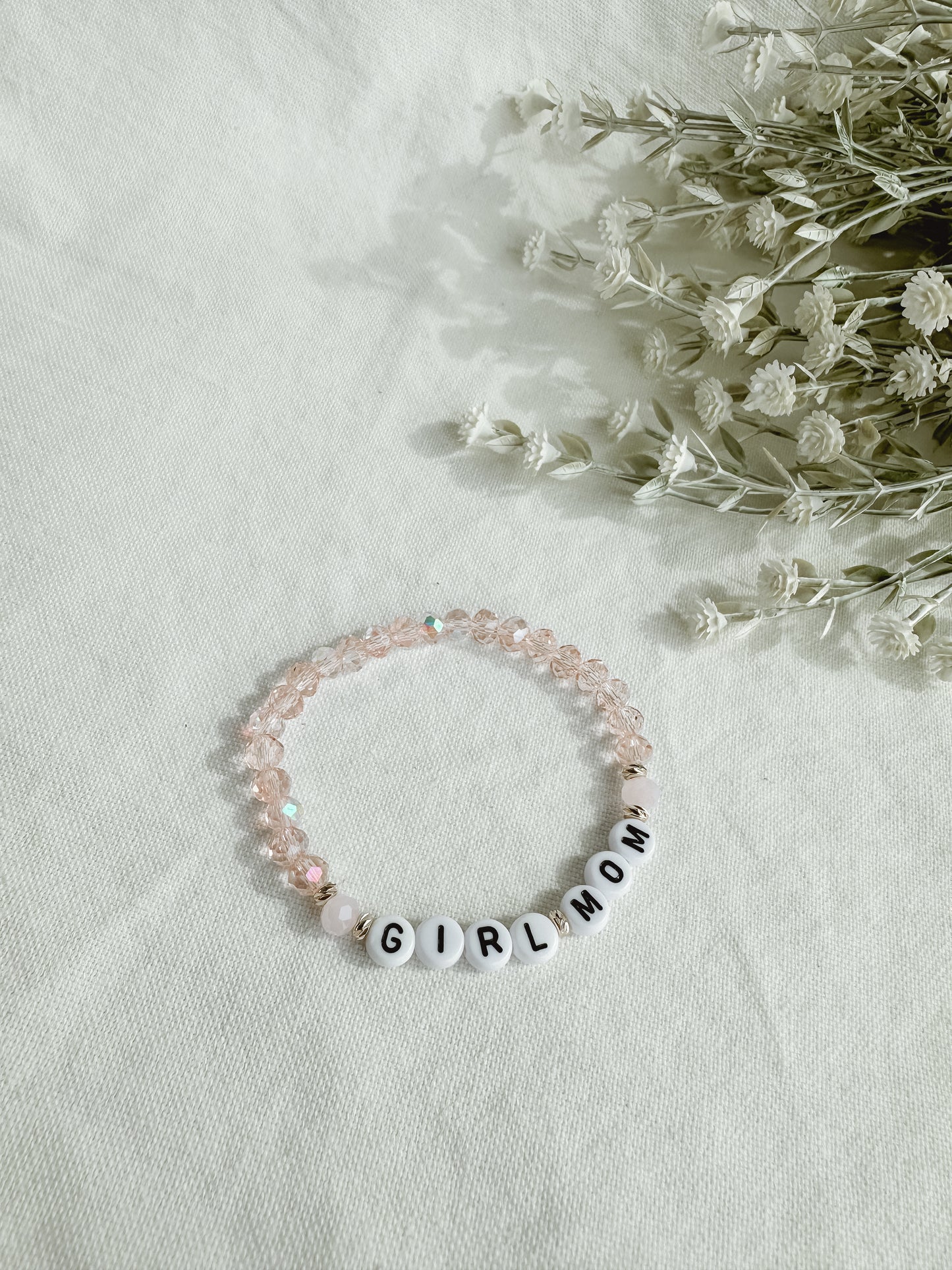 Pink Girl Mom Bracelet