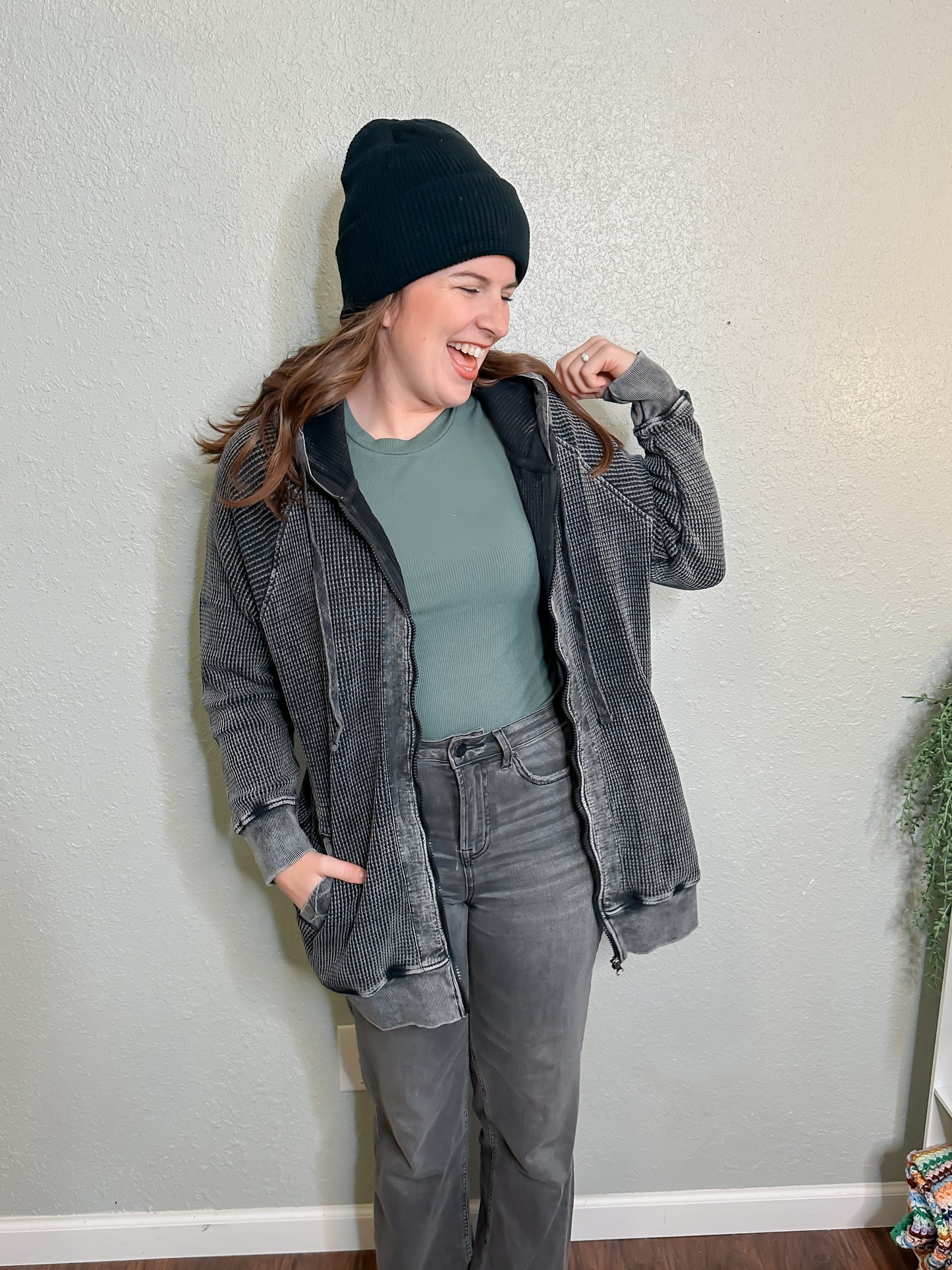 Waffle Mineral Washed Jacket