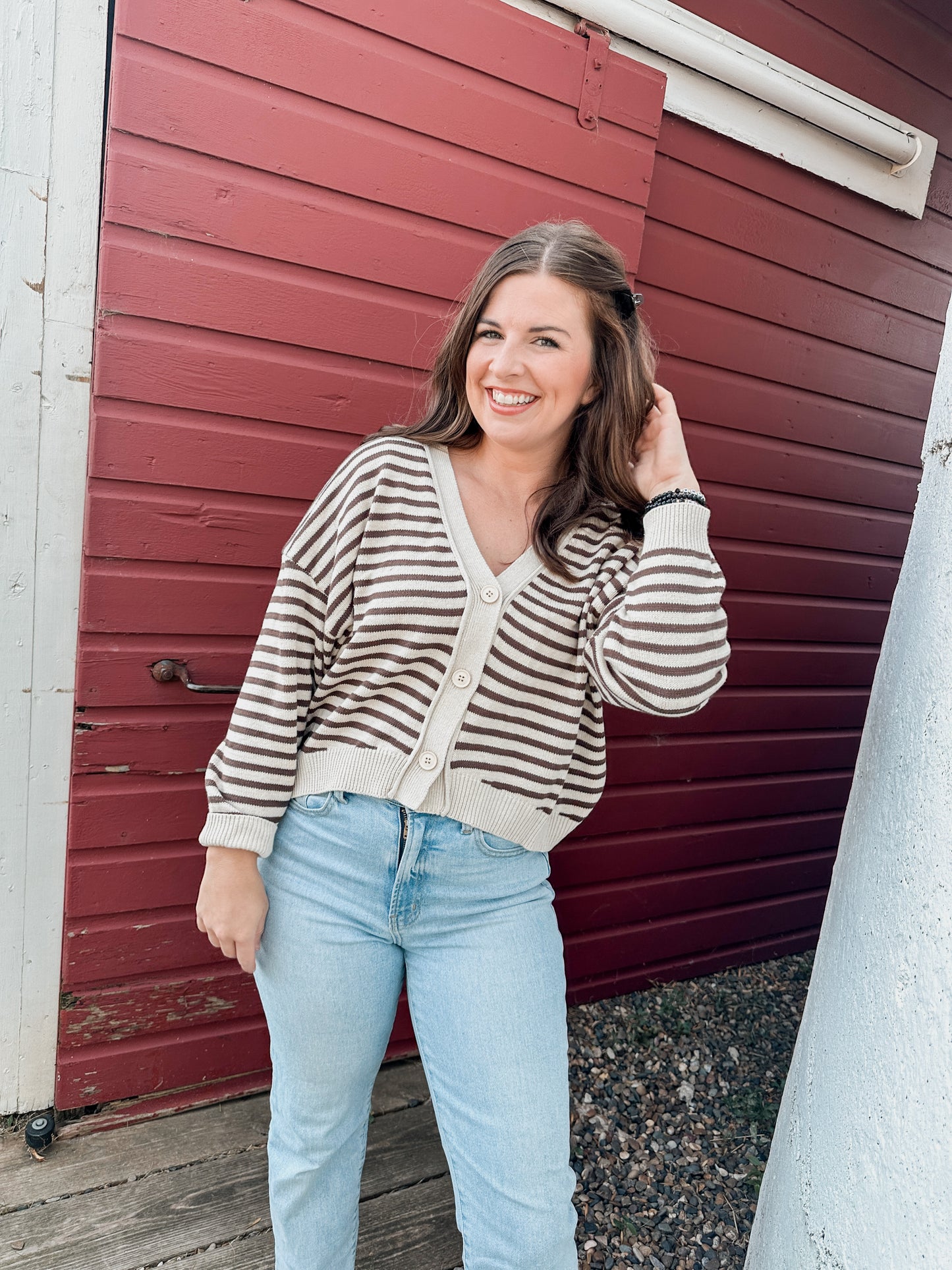 Brown Button Cardigan