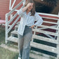 High Rise Wide Leg in Washed Grey