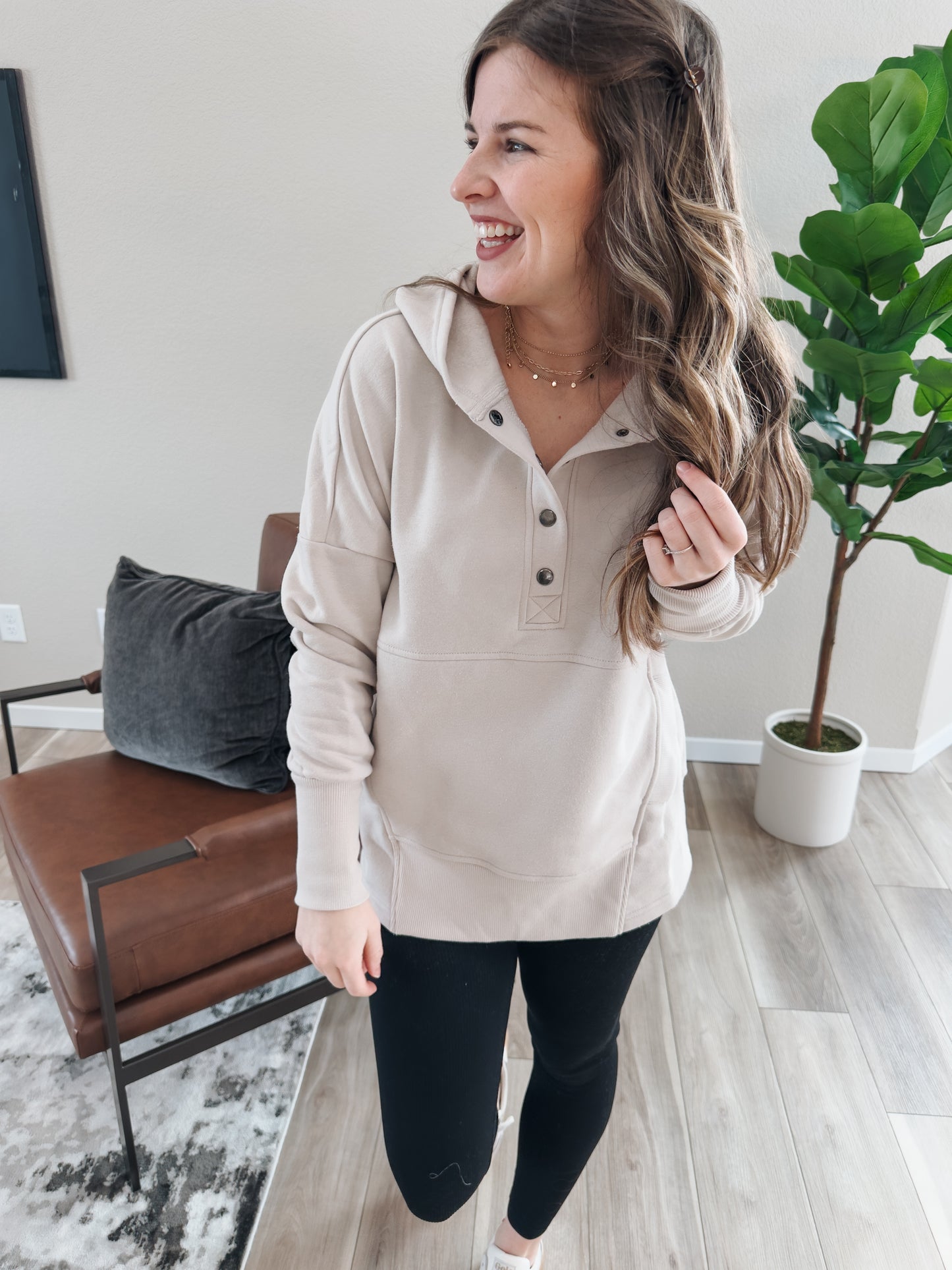 Perfect Half Button Pullover