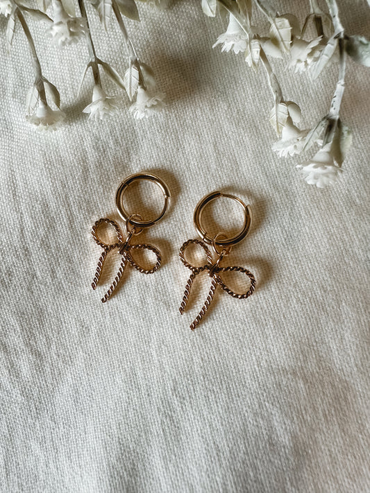 Bow Huggie Earrings