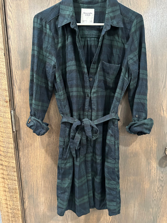 Abercrombie Flannel Dress - Small