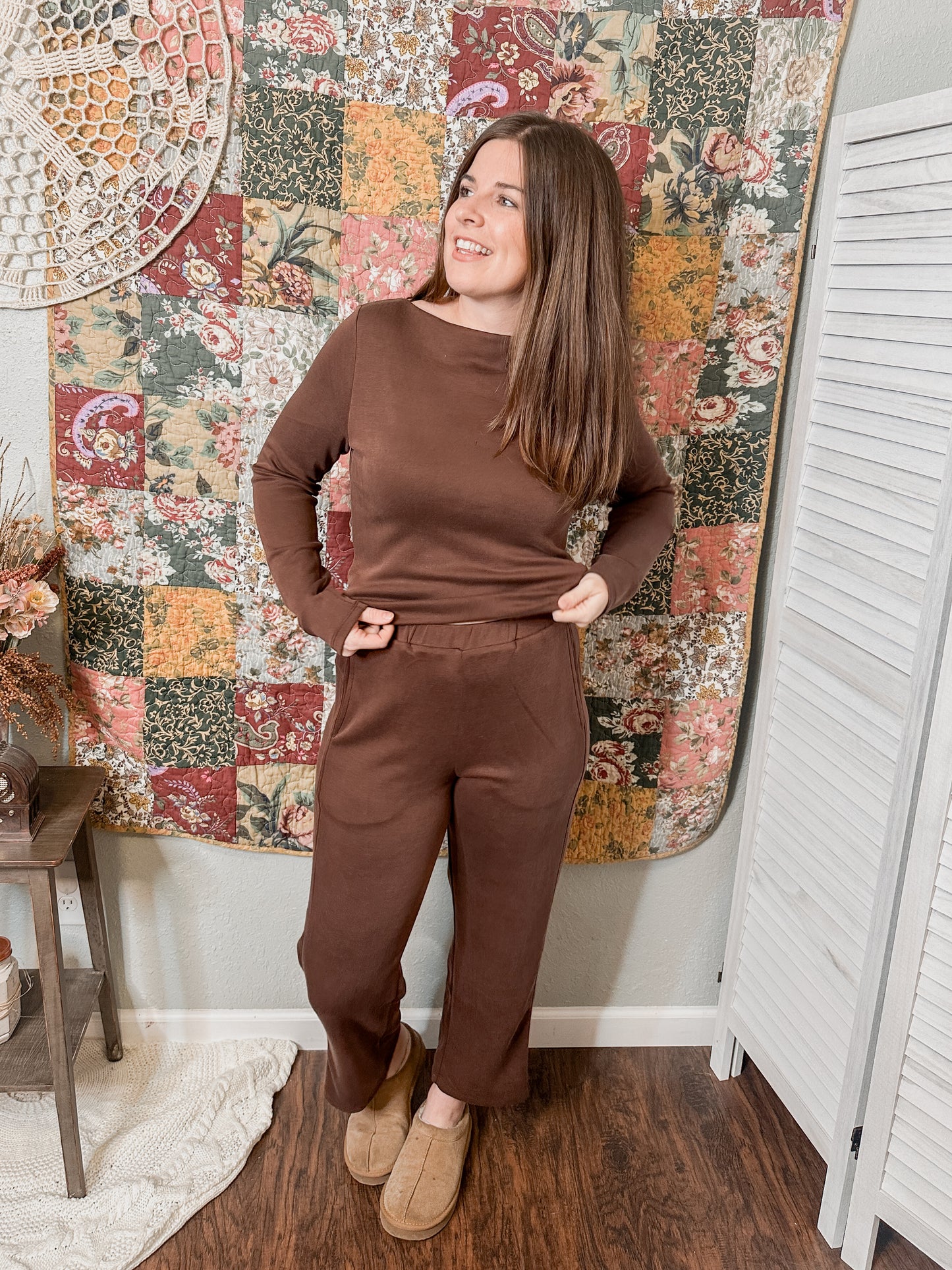 Double Layered Boatneck Longsleeve