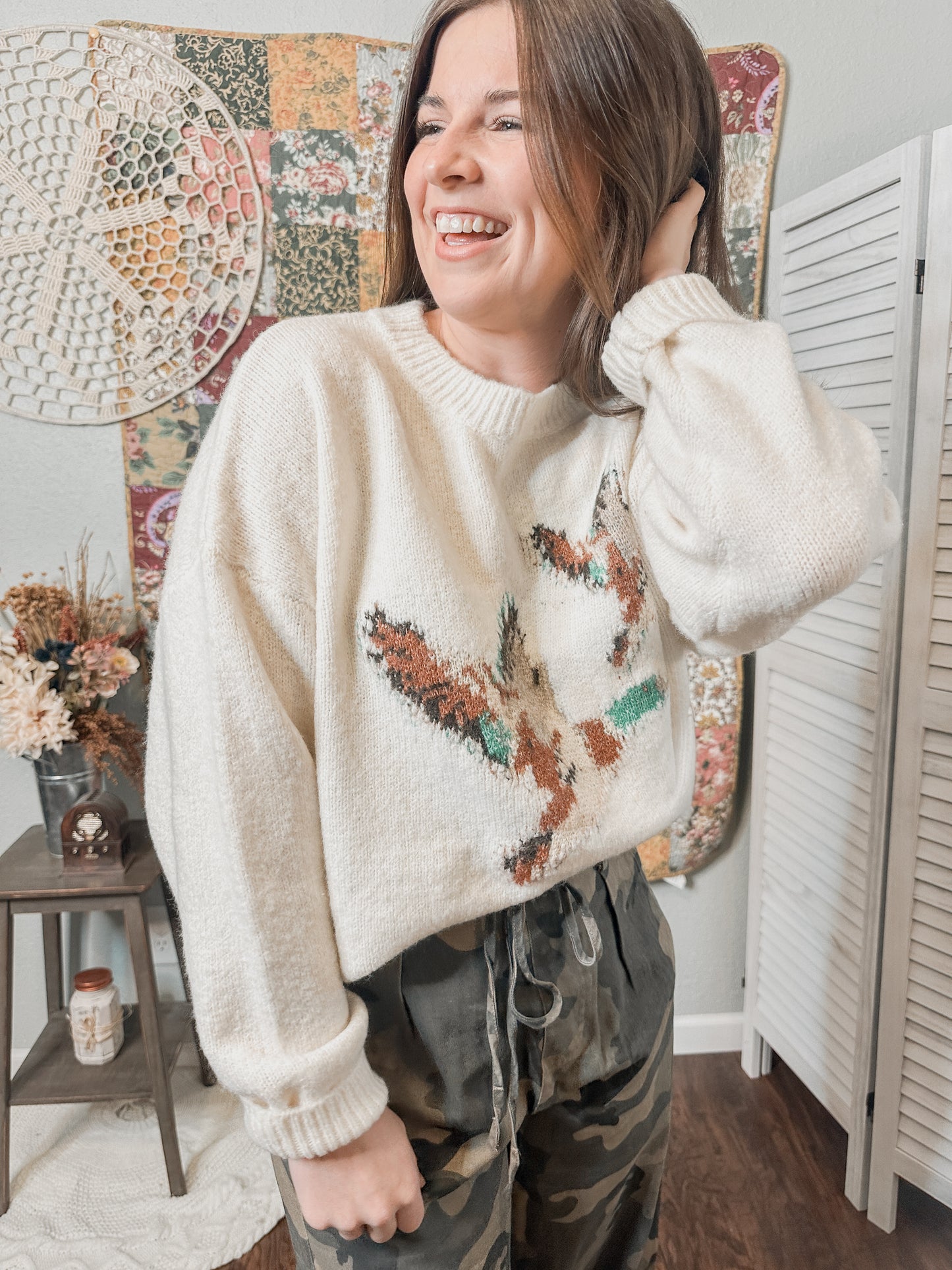 Cream Mallard Sweater