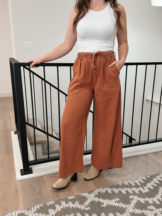 Cinnamon Dolce Wide Leg Pants