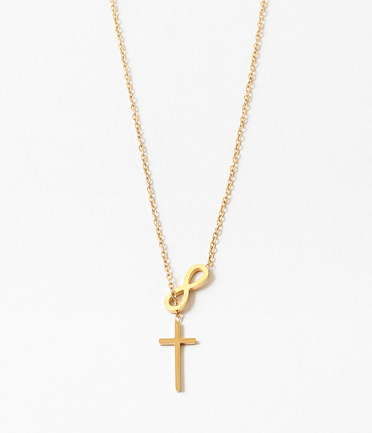 Cross Infinity Necklace