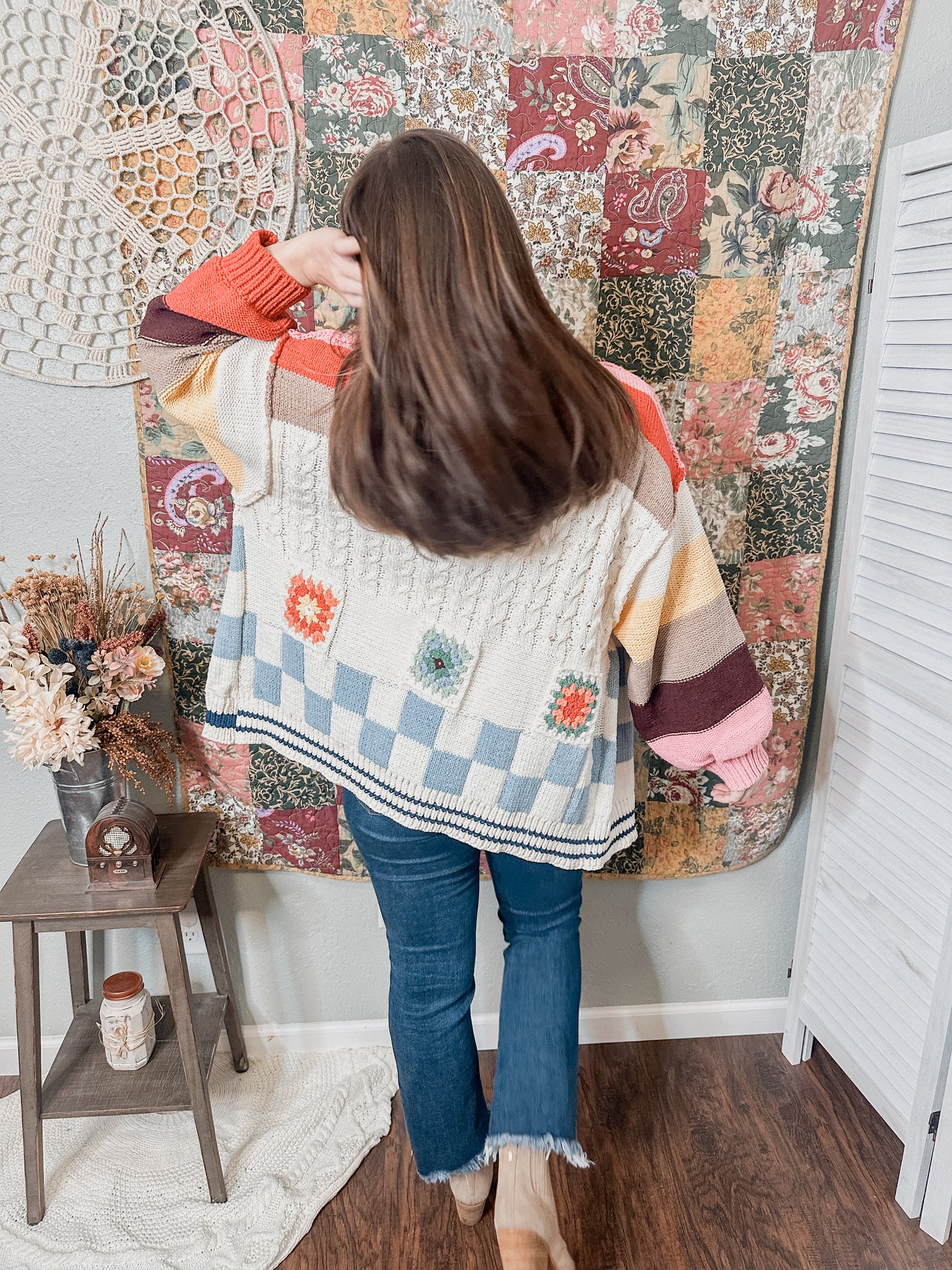 Crochet Patch Cardigan