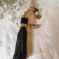 Black Tassel Charm Keychain