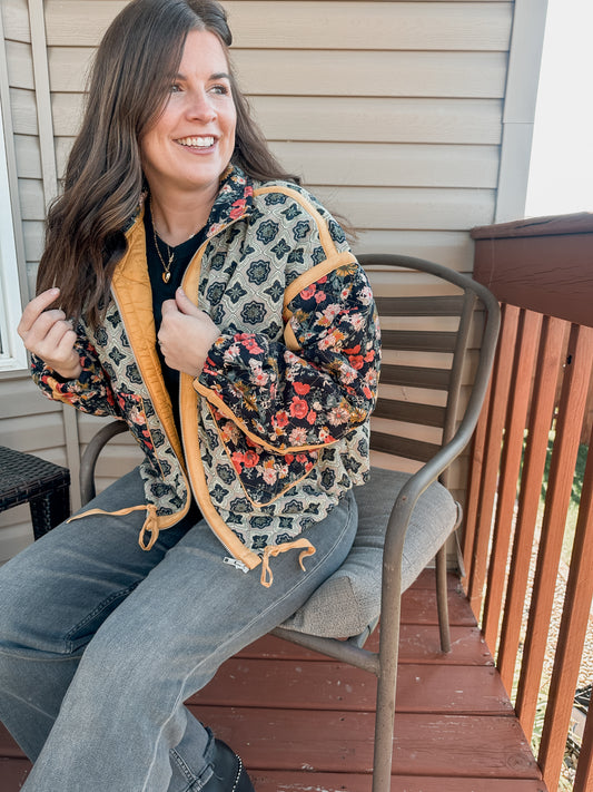 Floral Quilted Jacket