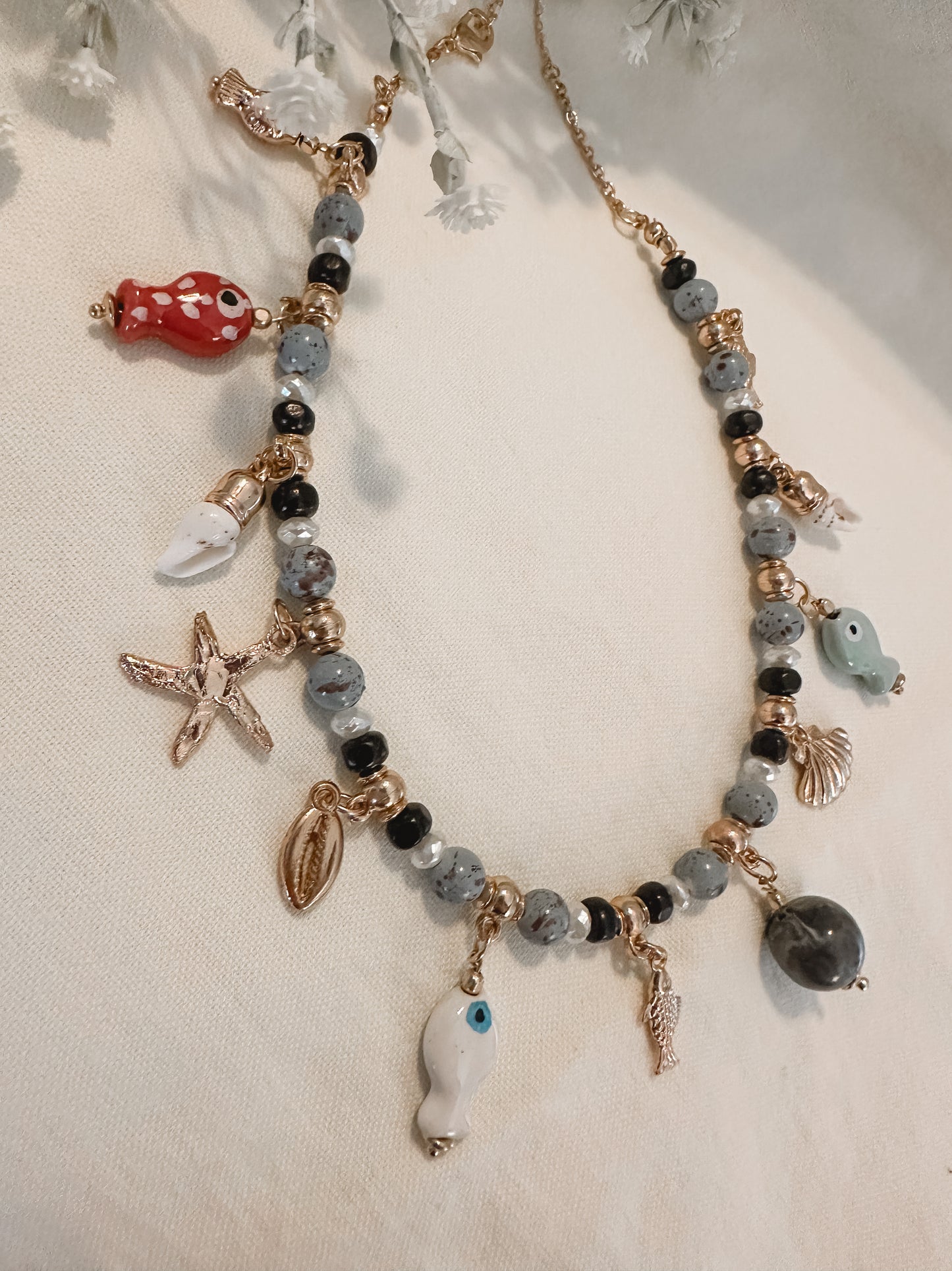 Beaded Charm Necklace