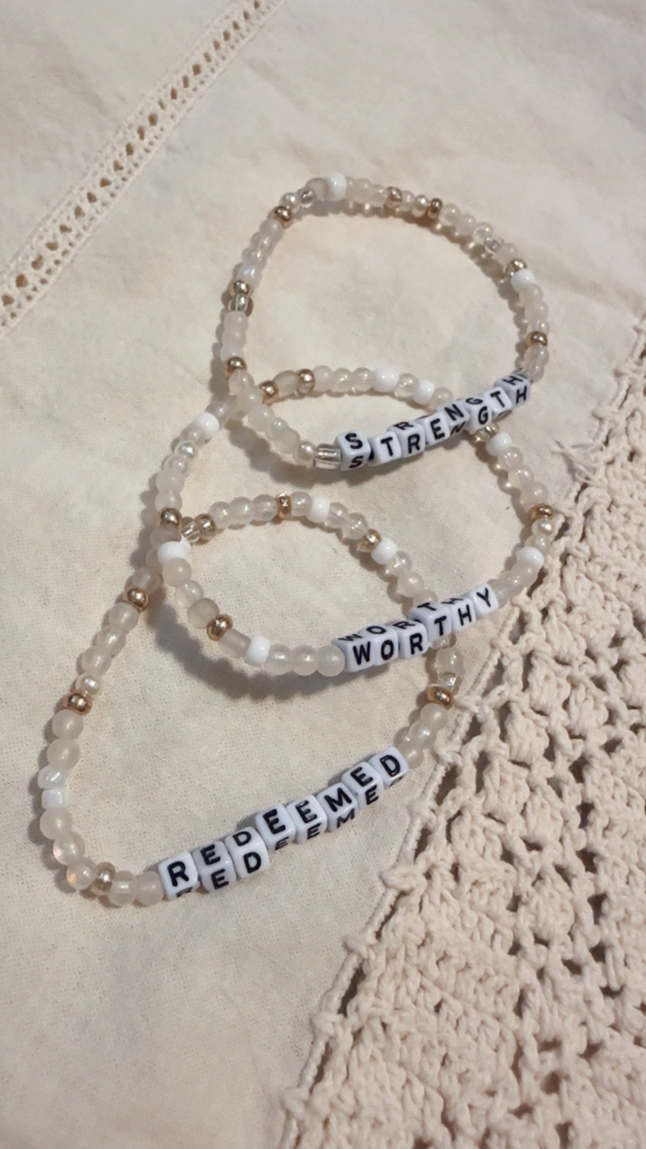 STRENGTH / WORTHY / REDEEMED Bracelet